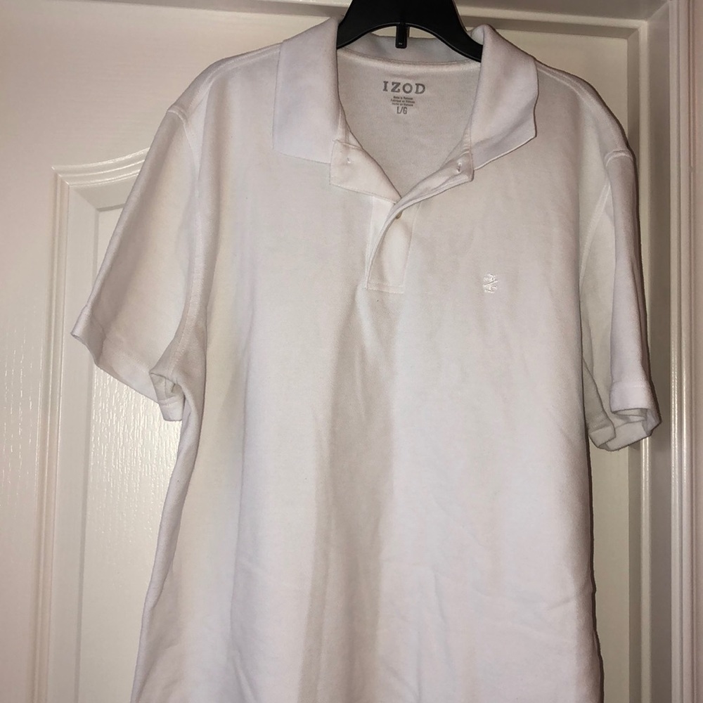 White Izod polo